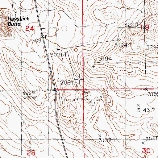 Topographic Map of Cotter Dam, MT