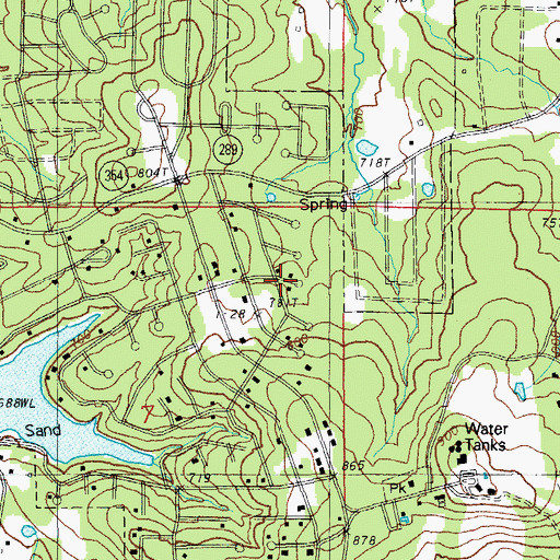 Topographic Map of Lake Pioneer Dam, AR