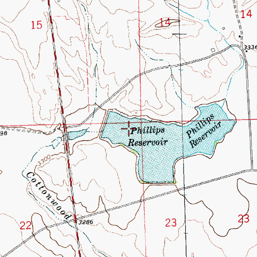 Topographic Map of Philips Dam, MT