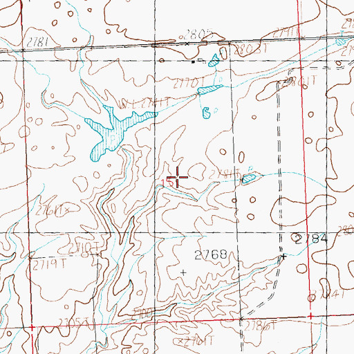 Topographic Map of Olson Number 1 Dam, MT