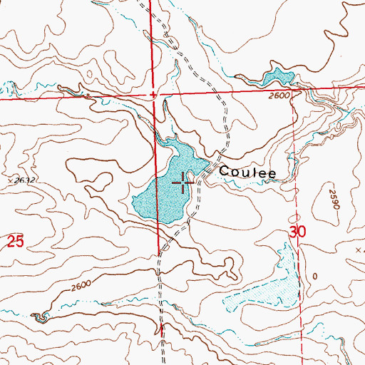 Topographic Map of Lonesome Dam, MT