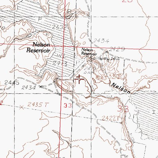 Topographic Map of Nelson Dam, MT