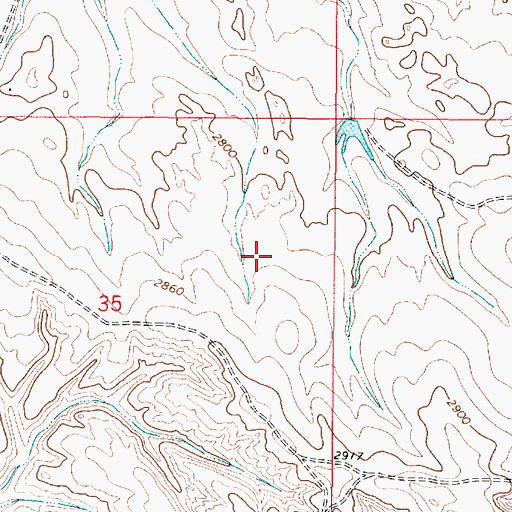 Topographic Map of Bn Number 100 Dam, MT