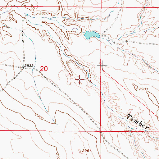 Topographic Map of McMullin Brothers Detention Dam, MT