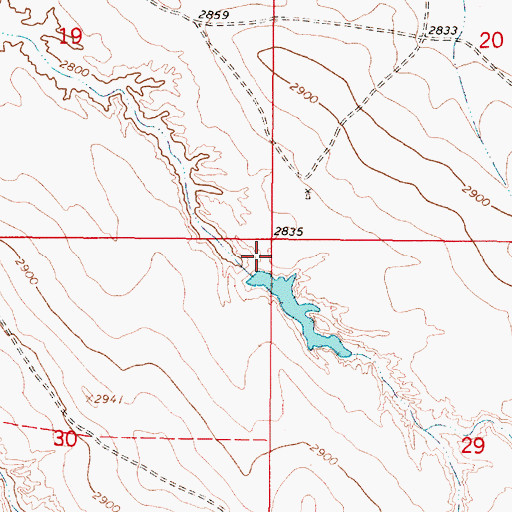 Topographic Map of McMullin Brothers Upper Dam, MT
