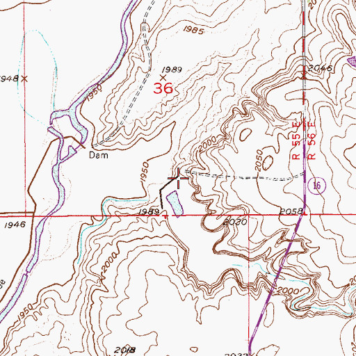 Topographic Map of Neiser Number 1 Dam, MT