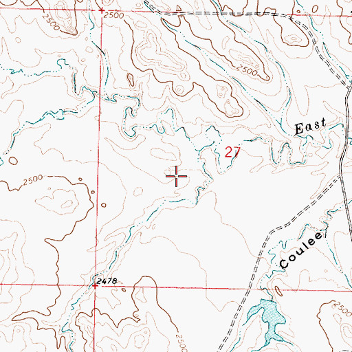 Topographic Map of Burgess Ranch Number 1 Dam, MT