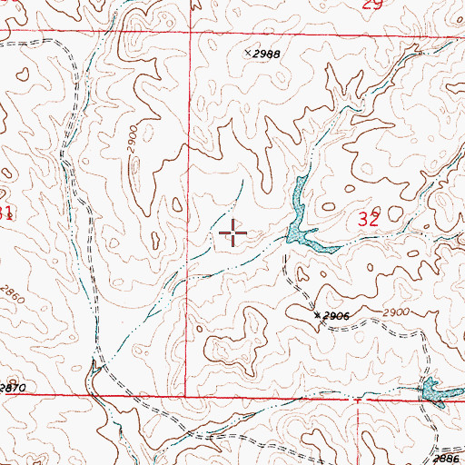Topographic Map of Horse Creek Dam, MT