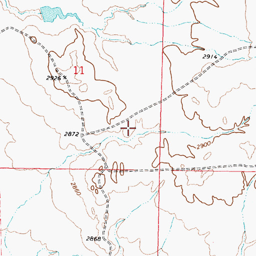 Topographic Map of Trout Dam, MT