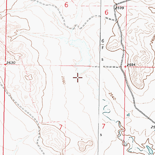 Topographic Map of Taylor Dam, MT