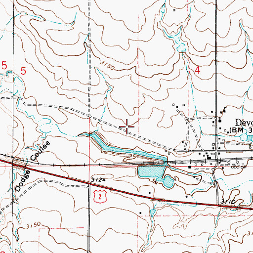 Topographic Map of Tomeyer Number 1 Dam, MT