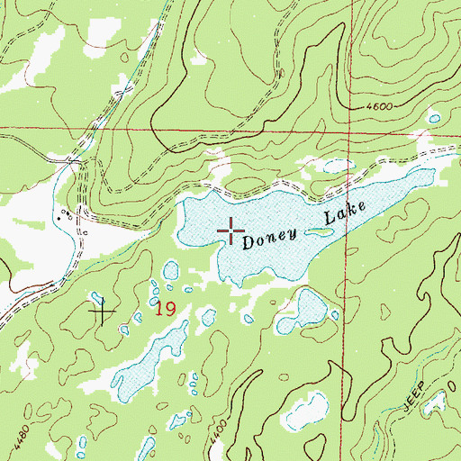 Topographic Map of Doney Lake Number 2 Dam, MT