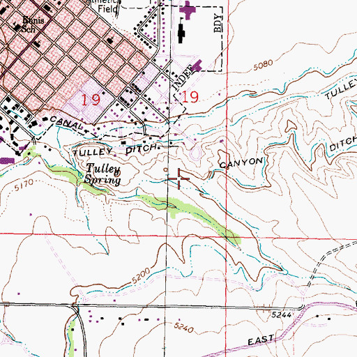 Topographic Map of Dillon Sewage Lagoon Dam, MT