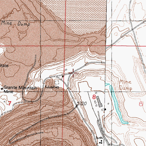 Topographic Map of Yankee Doodle Tailings Dam, MT
