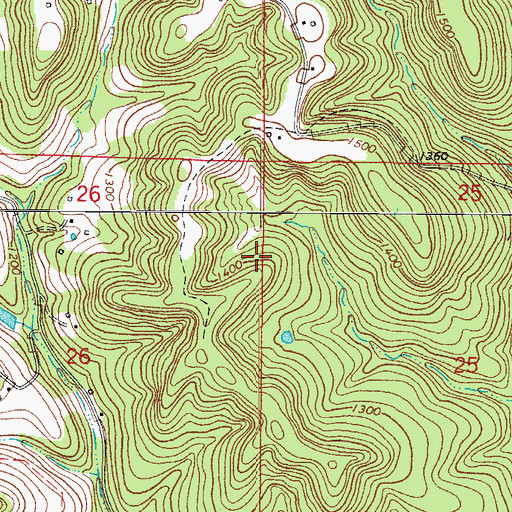 Topographic Map of Lake Lucerene Dam, AR