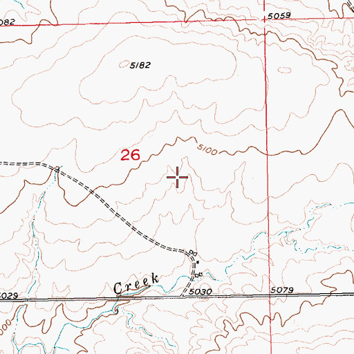 Topographic Map of Dry Yellow Grass Dam, MT