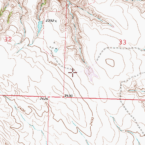 Topographic Map of Enkrud Dam, MT