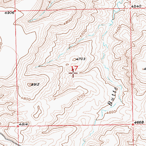 Topographic Map of Dinsdale Dam, MT