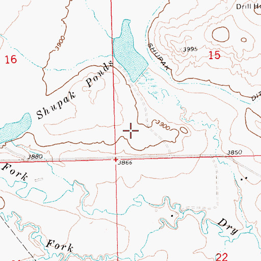Topographic Map of Shupak Number 1 Dam, MT