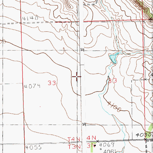Topographic Map of Hoagland Dam, MT