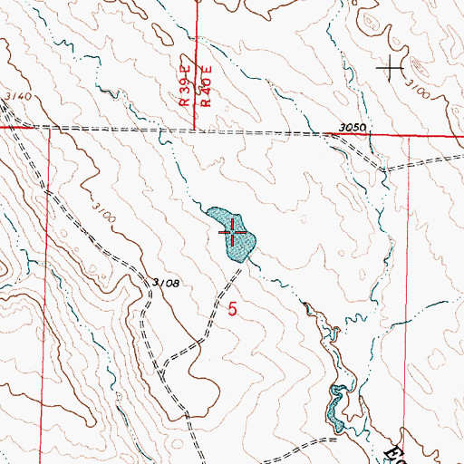 Topographic Map of Ringstveit Reservoir Dam, MT