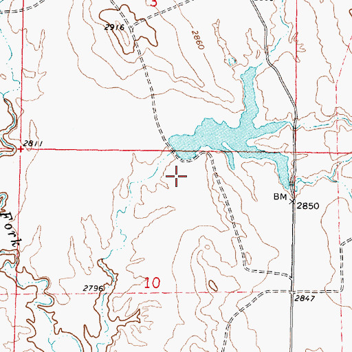 Topographic Map of Three Forks Dam, MT