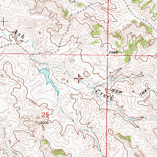 Topographic Map of A J Barta Number 2 Dam, MT