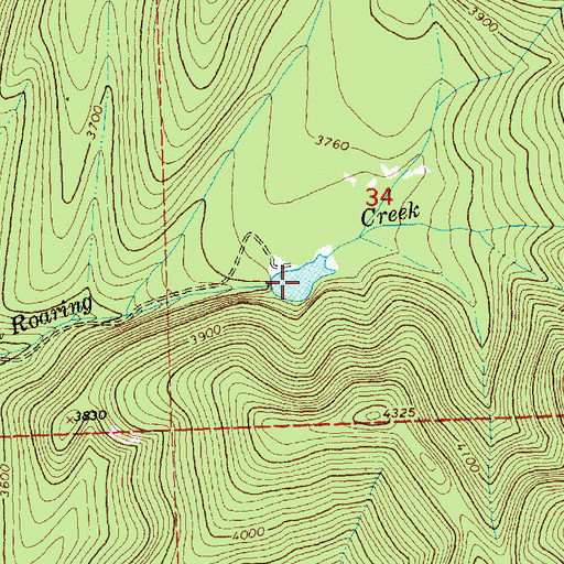 Topographic Map of Hellroaring Reservoir, MT