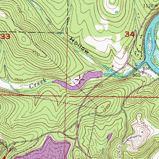 Topographic Map of Farwell Spider Creek Lake, AR