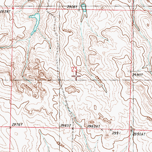 Topographic Map of Murion B Number 2 Dam, MT