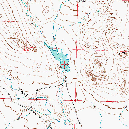 Topographic Map of B Murion Number 5 Dam, MT