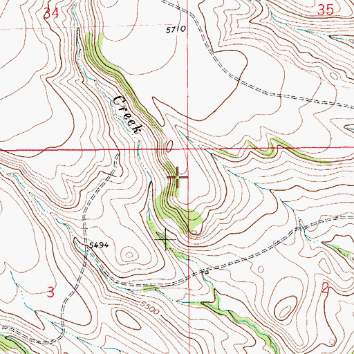 Topographic Map of Stevens Number 1 Dam, MT