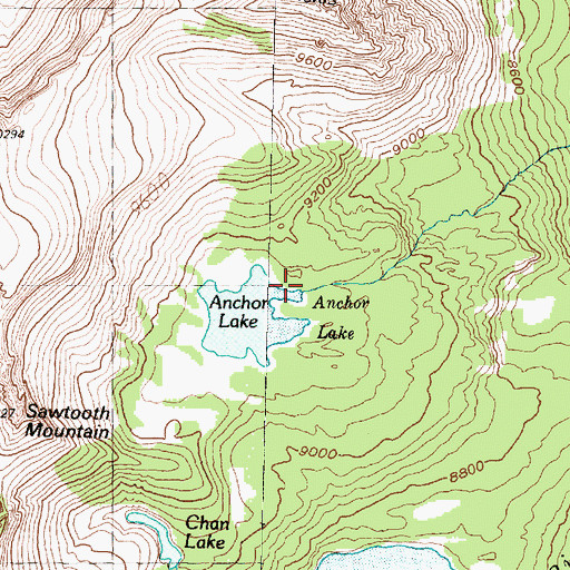 Topographic Map of Anchor Lake North Dam, MT