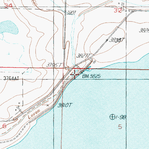 Topographic Map of Lake Frances North Dam, MT