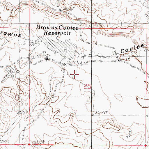 Topographic Map of T and S Stock Company Number 4 Dam, MT