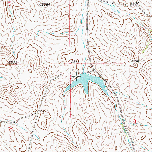 Topographic Map of Buxbaum Number 2 Dam, MT