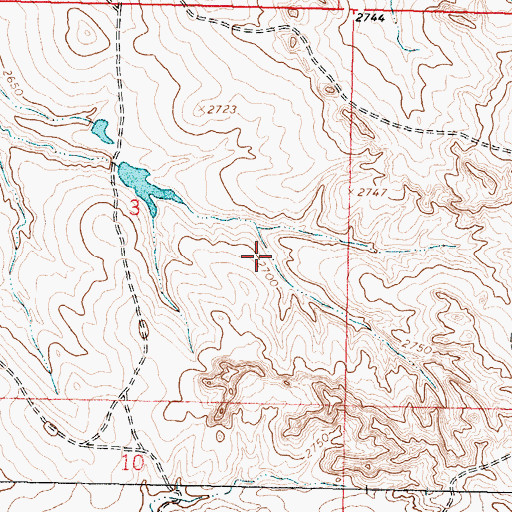 Topographic Map of Harbaugh Number 1 Dam, MT