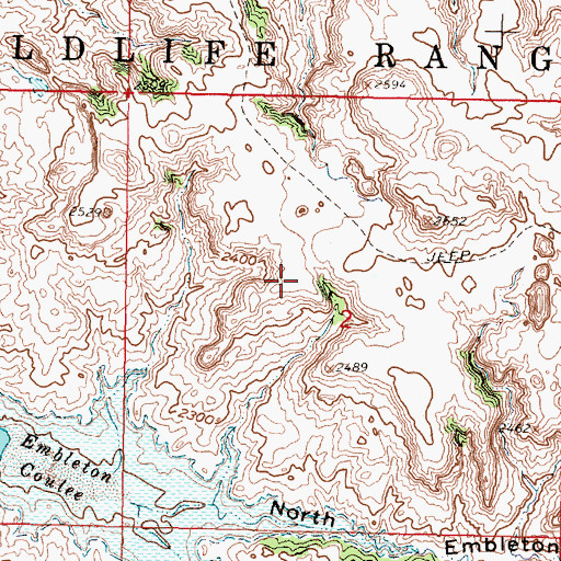 Topographic Map of Don McDonald Dam, MT
