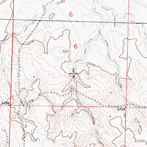 Topographic Map of Drew Number 1 Dam, MT