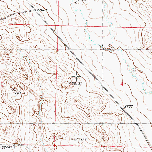 Topographic Map of Brusett Dam, MT