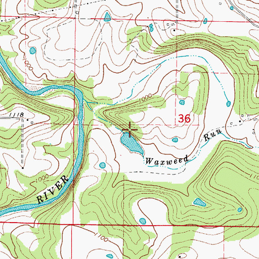 Topographic Map of Fuller Lake Dam, AR