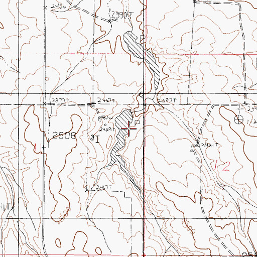 Topographic Map of Fiske Dam, MT