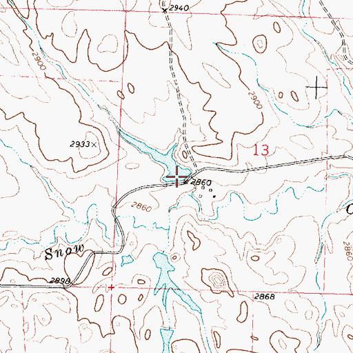 Topographic Map of Frank McKeever Number 2 Dam, MT