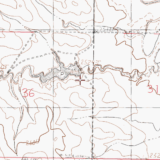 Topographic Map of Gerold Gibbs Dam, MT