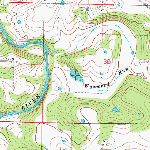 Topographic Map of Fuller Lake, AR