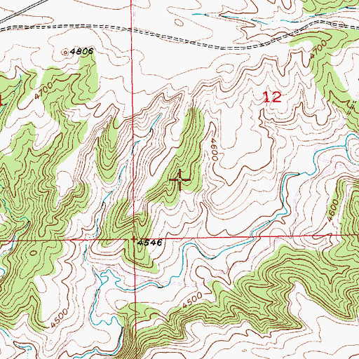 Topographic Map of Gods Country Number 1 Dam, MT