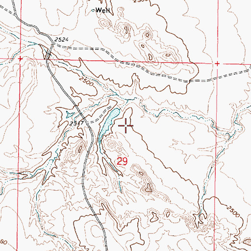 Topographic Map of Hammond Dam, MT