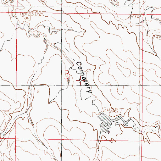 Topographic Map of Hannaland Number 3 Dam, MT