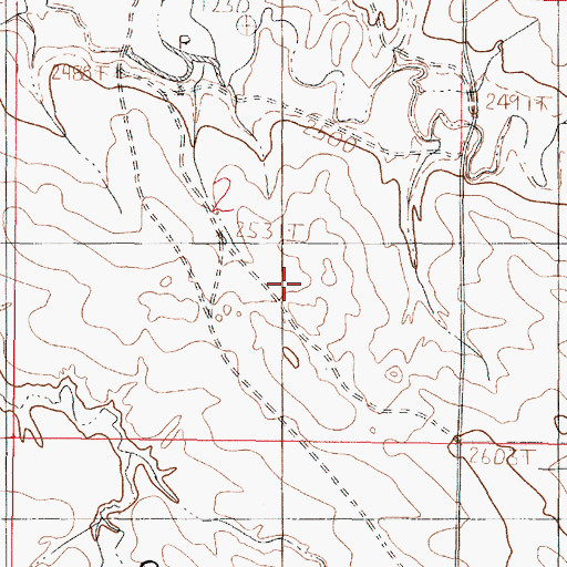 Topographic Map of Hannaland Number 5 Dam, MT
