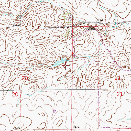 Topographic Map of Horab Dam, MT